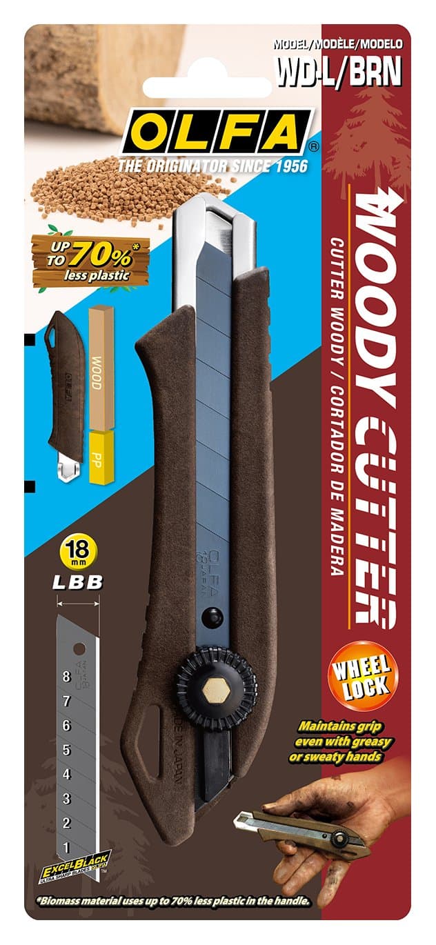 Универсальный нож OLFA WOOD-PP Models с сегментированным лезвием 18 мм OL-WD-L — изображение 8