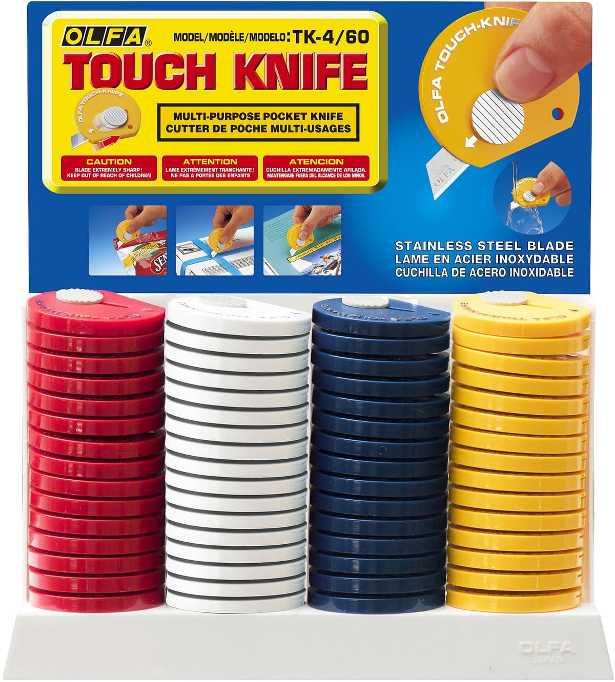 Компактный нож с нержавеющим лезвием OLFA TOUCH-KNIFE OL-TK-4 — изображение 3
