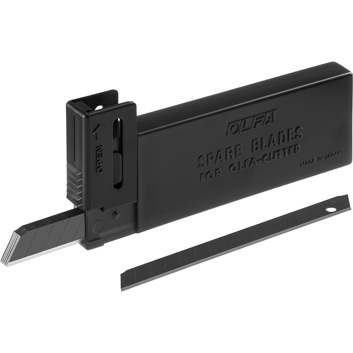 Лезвие OLFA сегментированные BLACK MAX, 9х80х0,38мм, 13 сегментов, 10шт OL-ABB-10 B