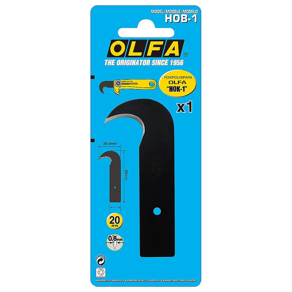 Лезвие-крюк OLFA для ножа OLFA-HOK-1, 90х20х39,5х0,8мм OL-HOB-1
