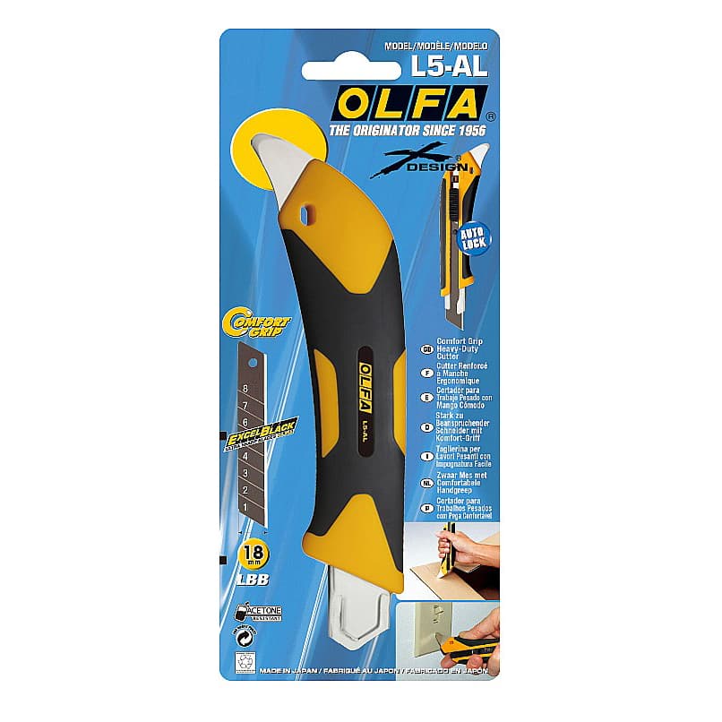 Нож OLFA " AUTOLOCK", двухкомпонентный корпус, 18мм OL-L5-AL