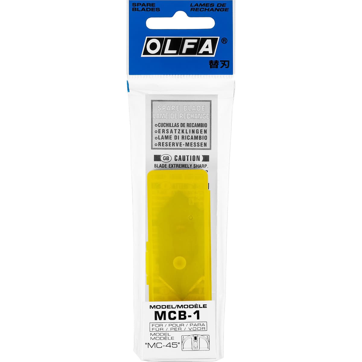 Лезвия OLFA для ножа MC-45/2 B, 20(14) х49х0,3мм, 5шт OL-MCB-1