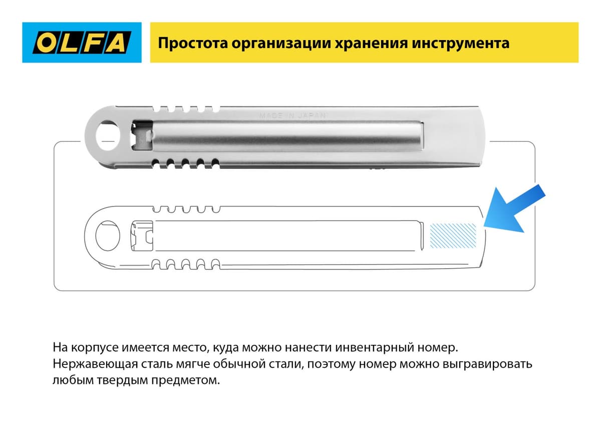 Нож OLFA, безопасный с трапециевидным лезвием OL-SK-12