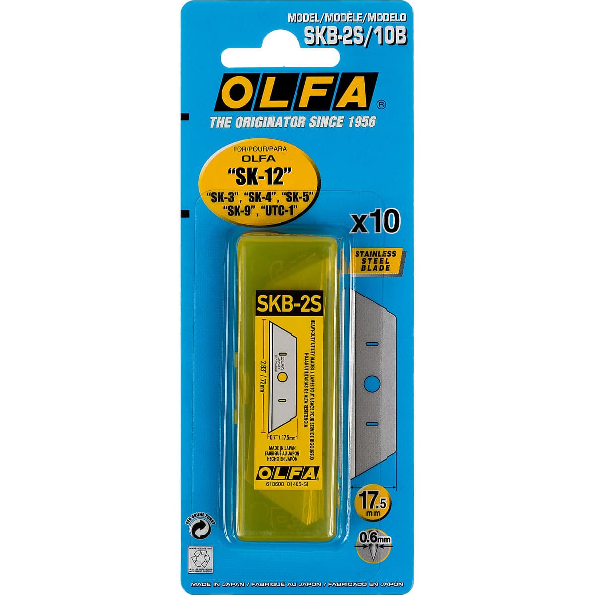 Лезвие OLFA, трапециевидное для SK-12 OL-SKB-2 S/10 B