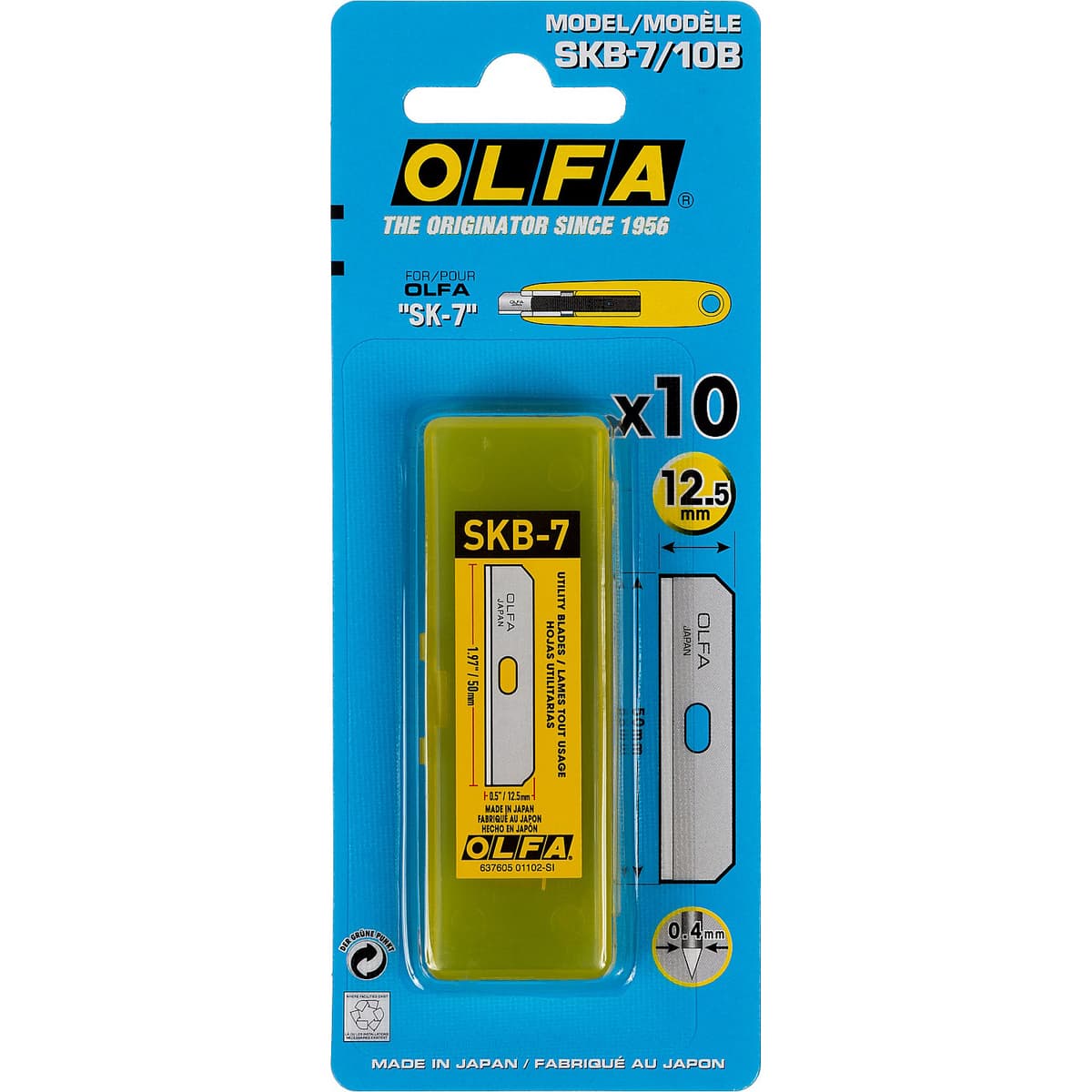 Специальное лезвие OLFA для OL-SK-7 12,5мм 10 шт OL-SKB-7/10 B