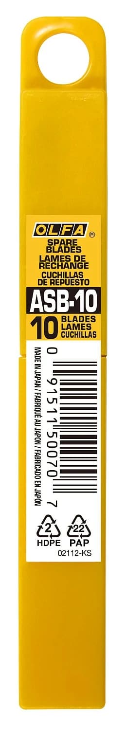 Лезвие OLFA сегментированное 9 мм 10 шт в боксе OL-ASB-10 — изображение 2